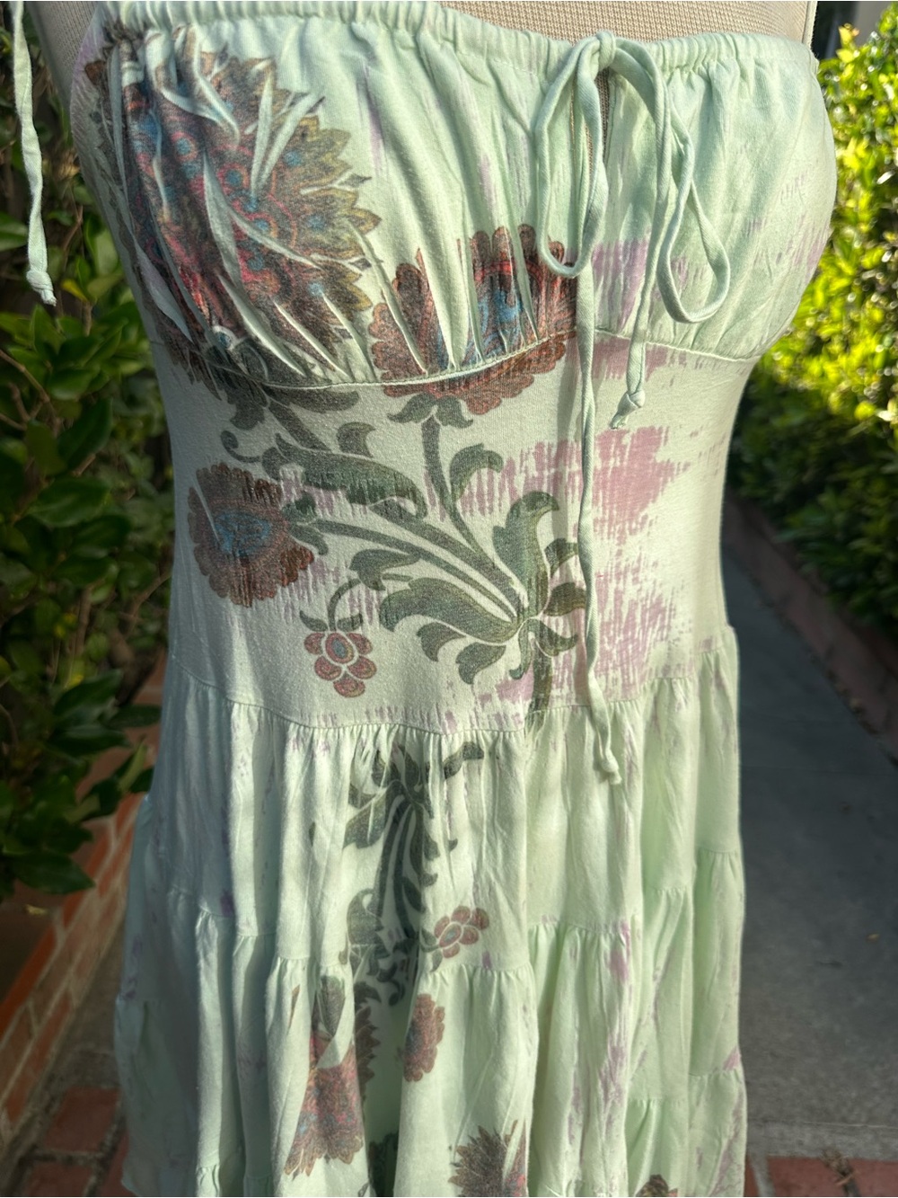 Butterfly drop  Dress in Mint Green Floral